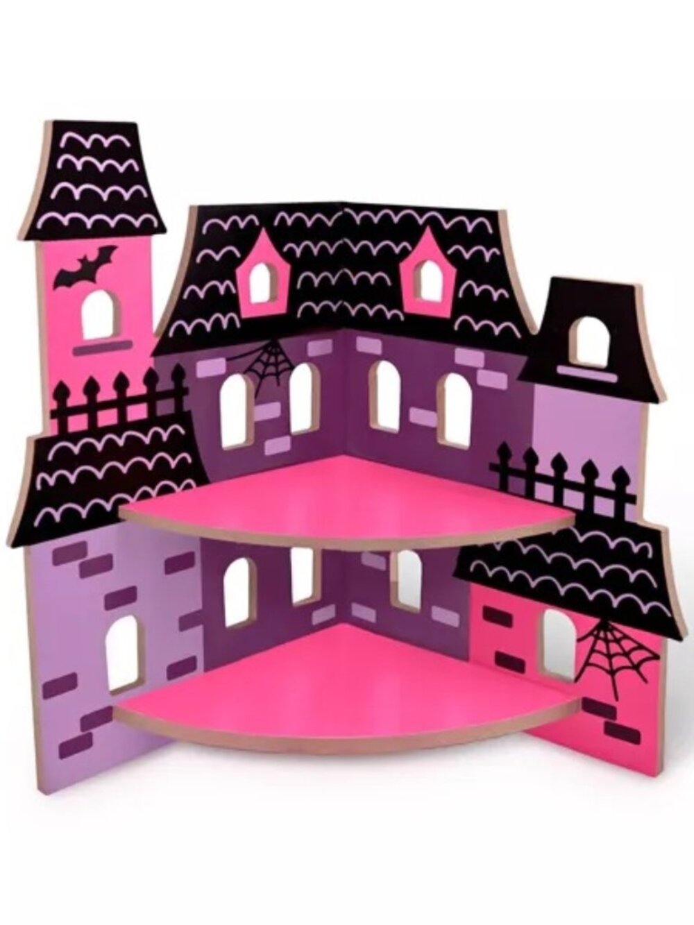 Target Bullseye 2026 Halloween Haunted House Dollhouse Pink/Purple MDF Wood NWT